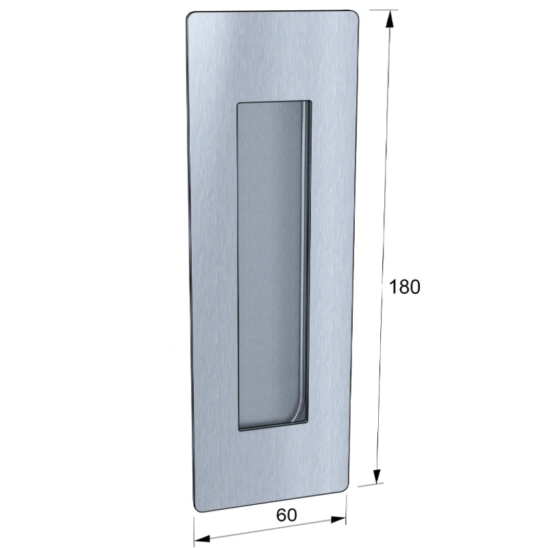 ΧΟΥΦΤΑ ΣΥΡΟΜΕΝΗΣ ΠΟΡΤΑΣ 180x60 mm / ΙΝΟΞ ΜΑΤ